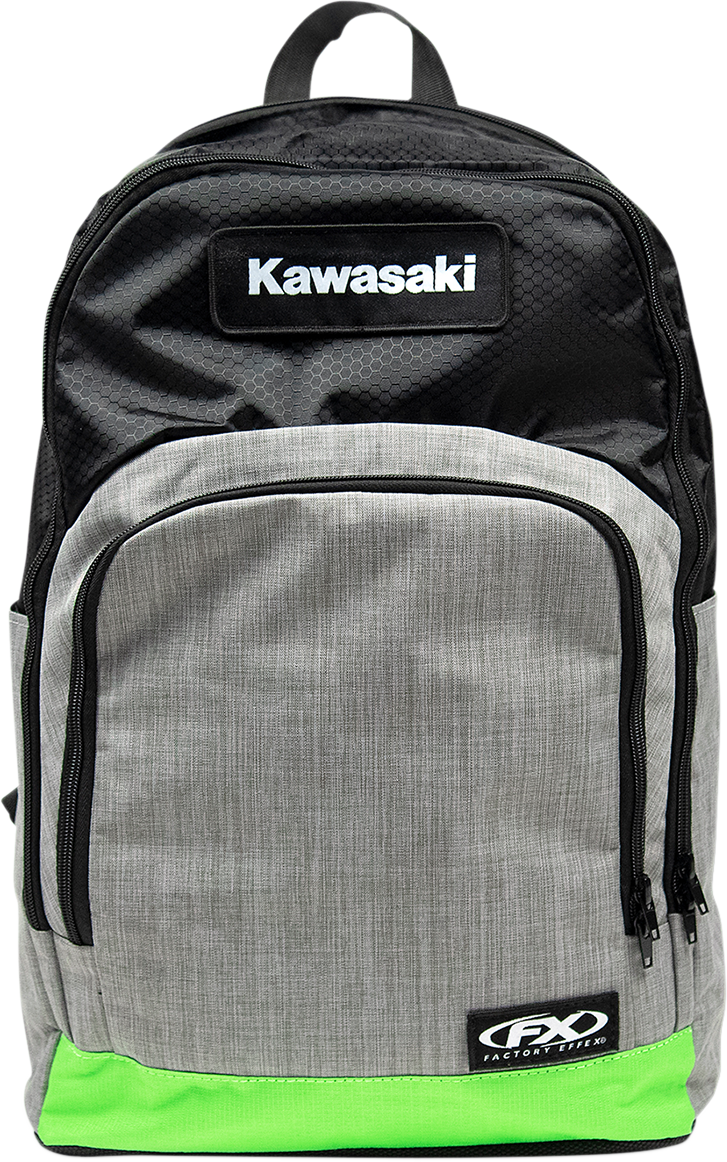 FACTORY EFFEX KAWASAKI STANDARD BACKPACK BLACK/GRAY/GREEN 3517-0475